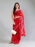 Load image into Gallery viewer, Seva Chikan Hand Embroidered Georgette Lucknowi Chikankari Saree