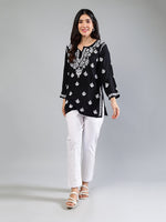 Load image into Gallery viewer, Seva Chikan Hand Embroidered White Cotton Lucknawi Chikankari Pant-SCL11039