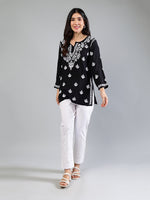 Load image into Gallery viewer, Seva Chikan Hand Embroidered White Cotton Lucknawi Chikankari Pant-SCL11039