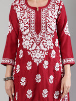 Load image into Gallery viewer, Seva Chikan Hand Embroidered Muslin Lucknowi Chikankari Kurta