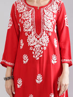 Load image into Gallery viewer, Seva Chikan Hand Embroidered Rayon Lucknowi Chikankari Kurta