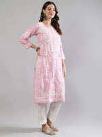 Load image into Gallery viewer, Seva Chikan Hand Embroidered Muslin Lucknowi Chikankari Kurta