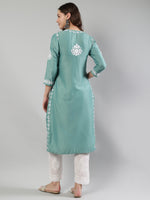 Load image into Gallery viewer, Seva Chikan Hand Embroidered Muslin Lucknowi Chikankari Kurta