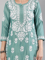 Load image into Gallery viewer, Seva Chikan Hand Embroidered Muslin Lucknowi Chikankari Kurta