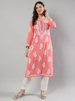 Load image into Gallery viewer, Seva Chikan Hand Embroidered Rayon Lucknowi Chikankari Kurta