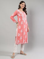 Load image into Gallery viewer, Seva Chikan Hand Embroidered Rayon Lucknowi Chikankari Kurta