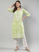Load image into Gallery viewer, Seva Chikan Hand Embroidered Rayon Lucknowi Chikankari Kurta