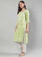 Load image into Gallery viewer, Seva Chikan Hand Embroidered Rayon Lucknowi Chikankari Kurta