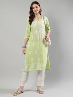 Load image into Gallery viewer, Seva Chikan Hand Embroidered Rayon Lucknowi Chikankari Kurta