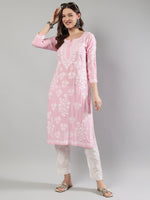 Load image into Gallery viewer, Seva Chikan Hand Embroidered Modal Cotton Lucknowi Chikankari Kurta