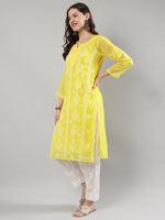 Load image into Gallery viewer, Seva Chikan Hand Embroidered Georgette Lucknowi Chikankari Kurta With Slip