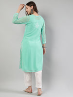 Load image into Gallery viewer, Seva Chikan Hand Embroidered Georgette Lucknowi Chikankari Kurta With Slip