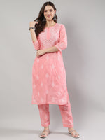 Load image into Gallery viewer, Seva Chikan Hand Embroidered Cotton Lucknowi Chikankari Kurta Set