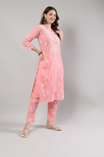 Load image into Gallery viewer, Seva Chikan Hand Embroidered Cotton Lucknowi Chikankari Kurta Set