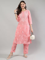 Load image into Gallery viewer, Seva Chikan Hand Embroidered Cotton Lucknowi Chikankari Kurta Set