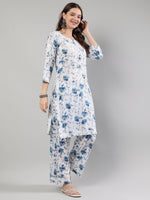 Load image into Gallery viewer, Seva Chikan Hand Embroidered Cotton Lucknowi Chikankari Kurta Set