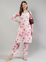 Load image into Gallery viewer, Seva Chikan Hand Embroidered Cotton Lucknowi Chikankari Kurta Set