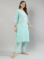 Load image into Gallery viewer, Seva Chikan Hand Embroidered Cotton Lucknowi Chikankari Kurta Set