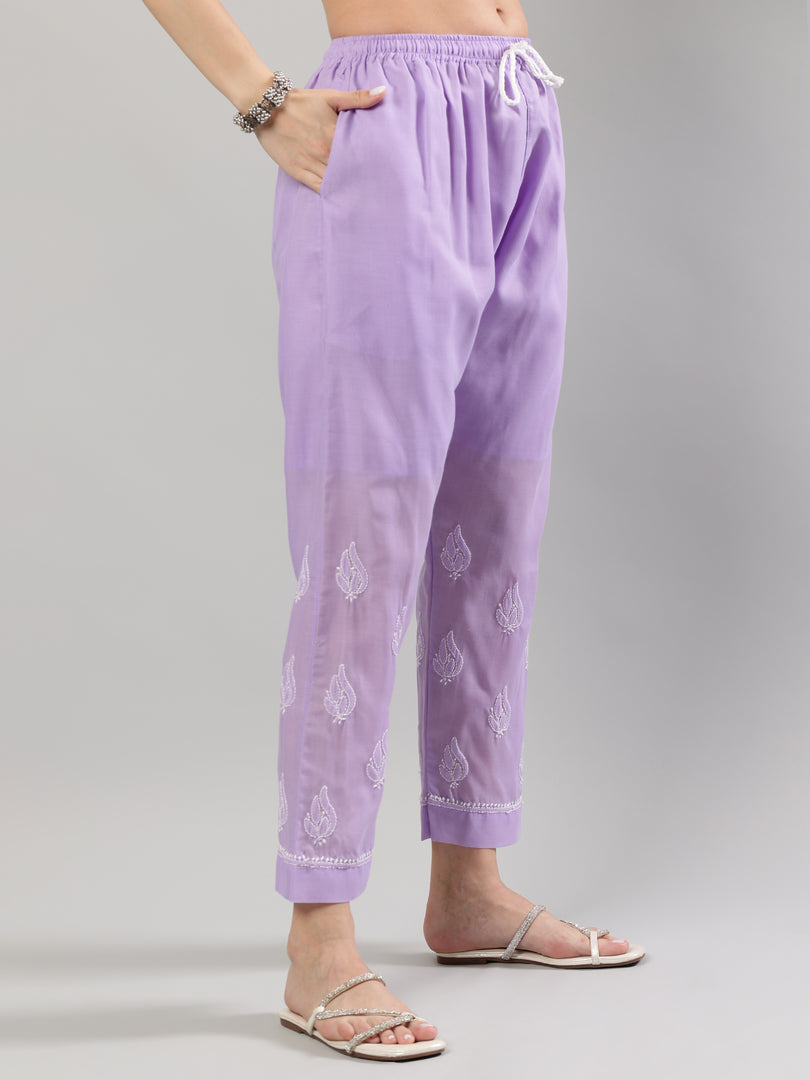 Seva Chikan Hand Embroidered Cotton Lucknowi Chikankari Kurta Set