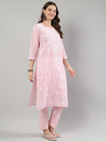 Load image into Gallery viewer, Seva Chikan Hand Embroidered Cotton Lucknowi Chikankari Kurta Set