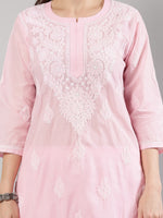 Load image into Gallery viewer, Seva Chikan Hand Embroidered Cotton Lucknowi Chikankari Kurta Set