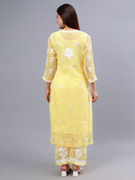 Load image into Gallery viewer, Seva Chikan Hand Embroidered Georgette Lucknowi Chikankari Kurta Set
