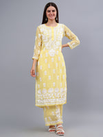 Load image into Gallery viewer, Seva Chikan Hand Embroidered Georgette Lucknowi Chikankari Kurta Set
