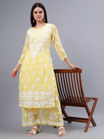 Load image into Gallery viewer, Seva Chikan Hand Embroidered Georgette Lucknowi Chikankari Kurta Set