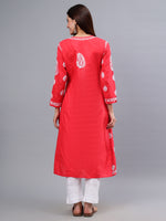 Load image into Gallery viewer, Seva Chikan Hand Embroidered Cotton Lucknowi Chikankari Kurta