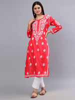 Load image into Gallery viewer, Seva Chikan Hand Embroidered Cotton Lucknowi Chikankari Kurta
