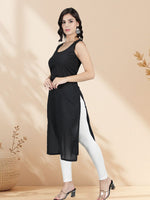 Load image into Gallery viewer, Seva Chikan Long Slips Combo Of Black (Pack of 2)