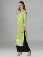 Load image into Gallery viewer, Seva Chikan Hand Embroidered Modal Cotton Lucknowi Chikankari Kurta