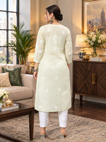Load image into Gallery viewer, Seva Chikan Hand Embroidered Lucknowi Chikankari Kurta Set