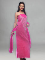 Load image into Gallery viewer, Seva Chikan Hand Embroidered Pink Cotton Lucknowi Chikankari Unstitched Suit Piece - SCL0006