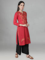 Load image into Gallery viewer, Seva Chikan Hand Embroidered Cotton Lucknowi Chikankari Kurta