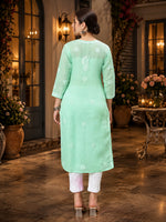 Load image into Gallery viewer, Seva Chikan Hand Embroidered Lucknowi Chikankari Kurta Set