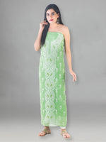 Load image into Gallery viewer, Seva Chikan Hand Embroidered Light Green Cotton Lucknowi Chikan Unstitched Suit Piece-SCL1490