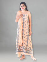 Load image into Gallery viewer, Seva Chikan Hand Embroidered Peach Cotton Lucknowi Chikan Unstitched Suit Piece-SCL1507