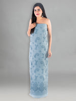 Load image into Gallery viewer, Seva Chikan Hand Embroidered Grey Cotton Lucknowi Chikan Unstitched Suit Piece-SCL1534