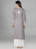 Load image into Gallery viewer, Seva Chikan Hand Embroidered Modal Cotton Lucknowi Chikankari Kurta
