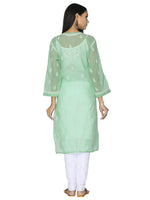 Load image into Gallery viewer, Seva Chikan Hand Embroidered Cotton Lucknowi Chikankari Kurta