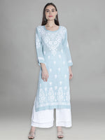 Load image into Gallery viewer, Seva Chikan Hand Embroidered Modal Cotton Lucknowi Chikankari Kurta