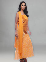 Load image into Gallery viewer, Seva Chikan Hand Embroidered Mustard Cotton Lucknowi Chikankari Unstitched Suit Piece-SCL0030