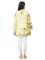 Load image into Gallery viewer, Seva Chikan Hand Embroidered Green Rayon Lucknowi Chikan Top-SCL2194