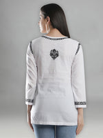 Load image into Gallery viewer, Seva Chikan Hand Embroidered Cotton Lucknowi Chikan Top