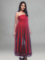 Load image into Gallery viewer, Seva Chikan Hand Embroidered Red Cotton Lucknowi Chikankari Unstitched Suit Piece-SCL0060