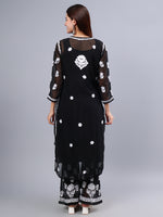 Load image into Gallery viewer, Seva Chikan Hand Embroidered Georgette Lucknowi Chikankari Kurta Set