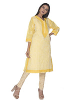 Load image into Gallery viewer, Seva Chikan Hand Embroidered Cotton Lucknowi Chikankari Kurta