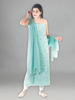 Load image into Gallery viewer, Seva Chikan Hand Embroidered Cotton Lucknowi Chikankari Unstitched Suit Piece