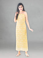 Load image into Gallery viewer, Seva Chikan Hand Embroidered Yellow Georgette Lucknowi Chikan Unstitched Suit Piece-SCL1450
